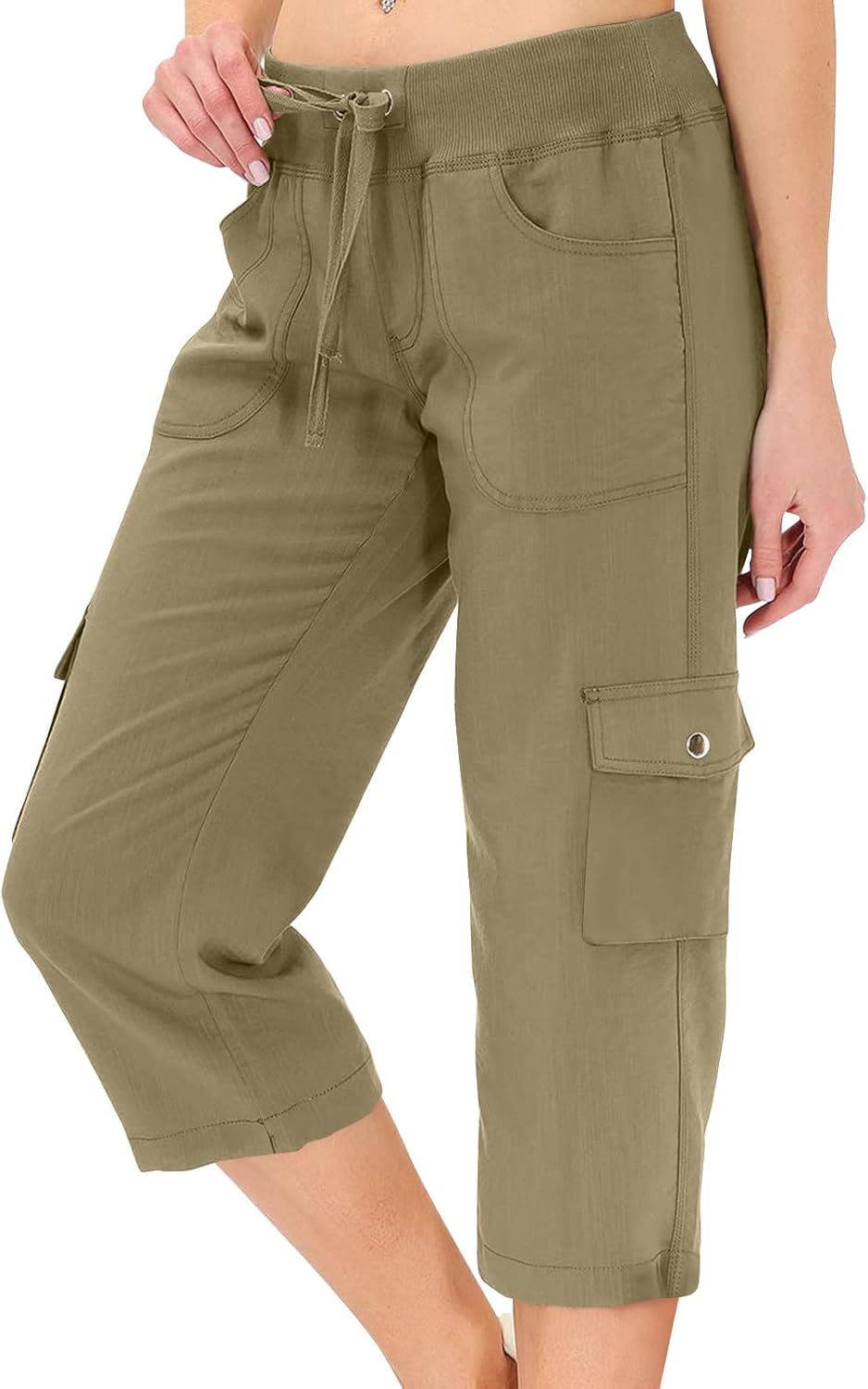 Women's Summer Hiking Drawstring Lightweight Cargo Pants