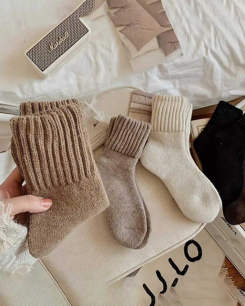 Hygo™ Thermal Thick Terry Lined Blend Crew Socks(5 Pack)