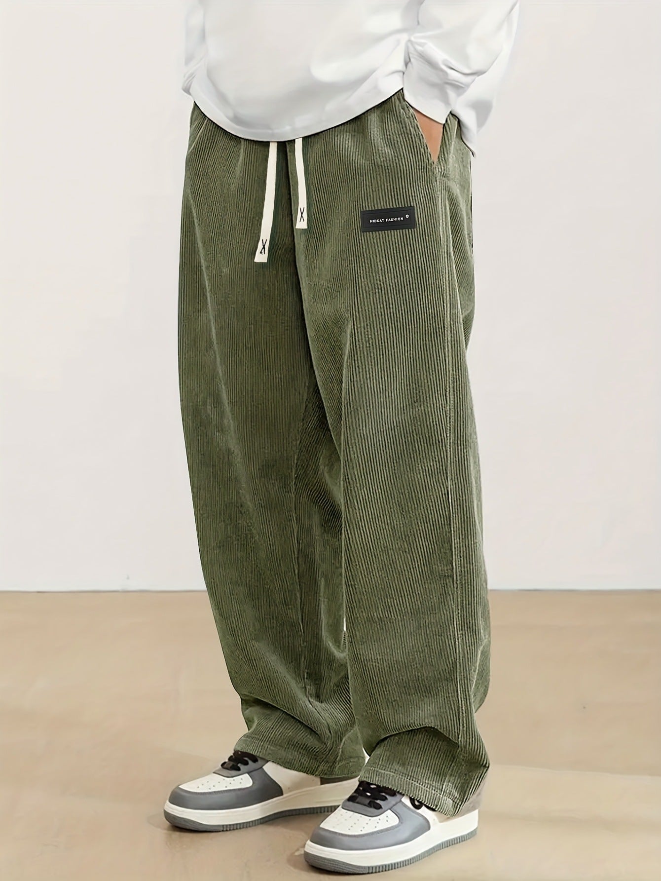 Men's Relaxed Fit Corduroy Drawstring Pants – Soft & Comfortable