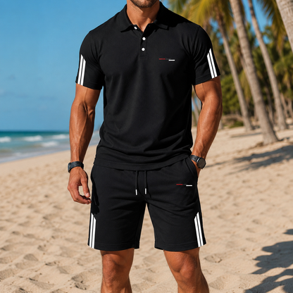 ⏰ Last Day: 50% OFF! 🔥 Men's Summer Polo & Shorts Set