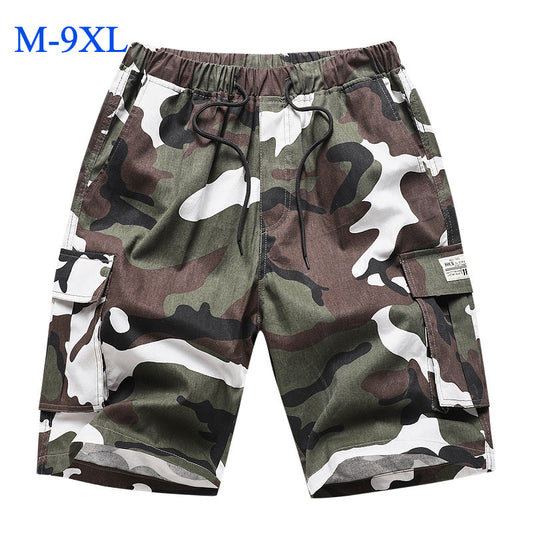 Large size cargo shorts, men's camouflage sports shorts