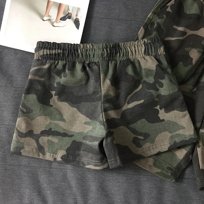 Hygosport Comfortable Fashionable Military Green Couple Shorts