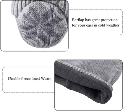 Hygo Winter Knit Beanie & Scarf Set — Ultra-Soft, Thermal Protection, Unisex Design in Adult & Kids Sizes