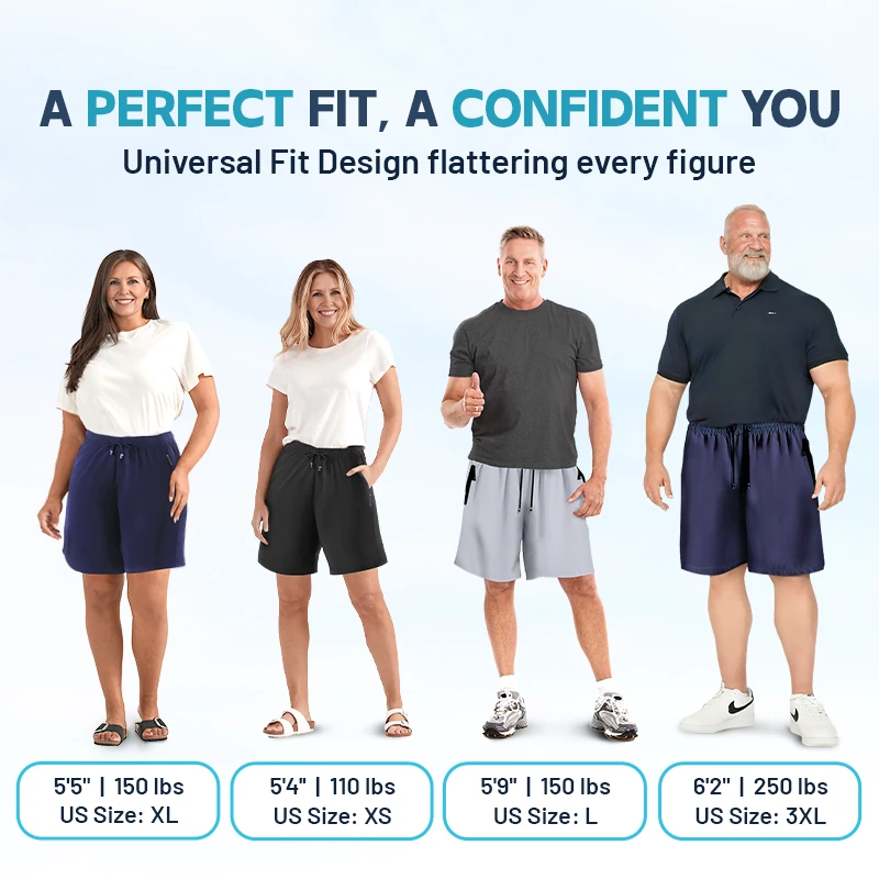 Ice Silk Stretch Quick-Dry Shorts-Unisex