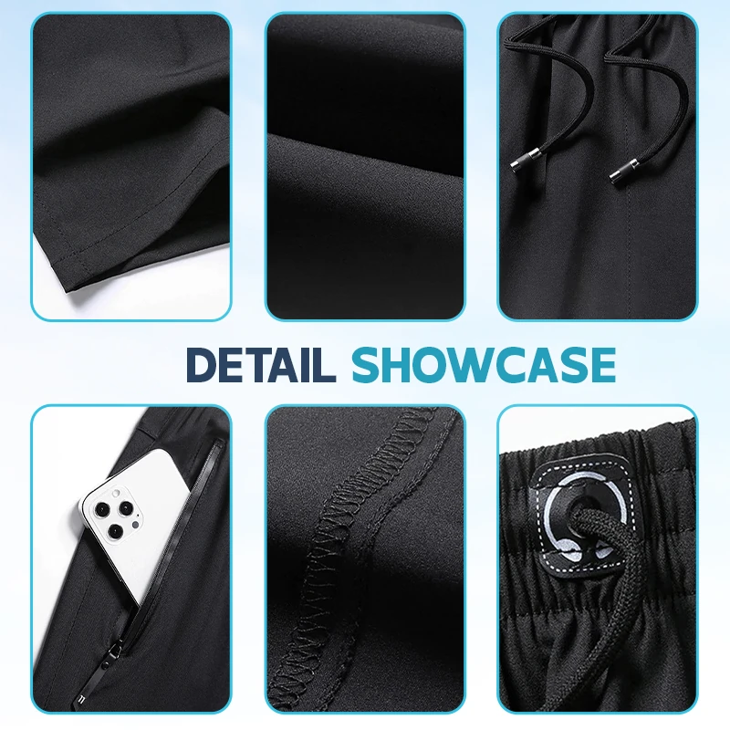 Ice Silk Stretch Quick-Dry Shorts-Unisex