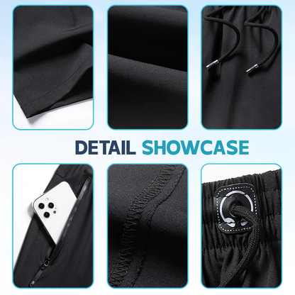 Ice Silk Stretch Quick-Dry Shorts-Unisex