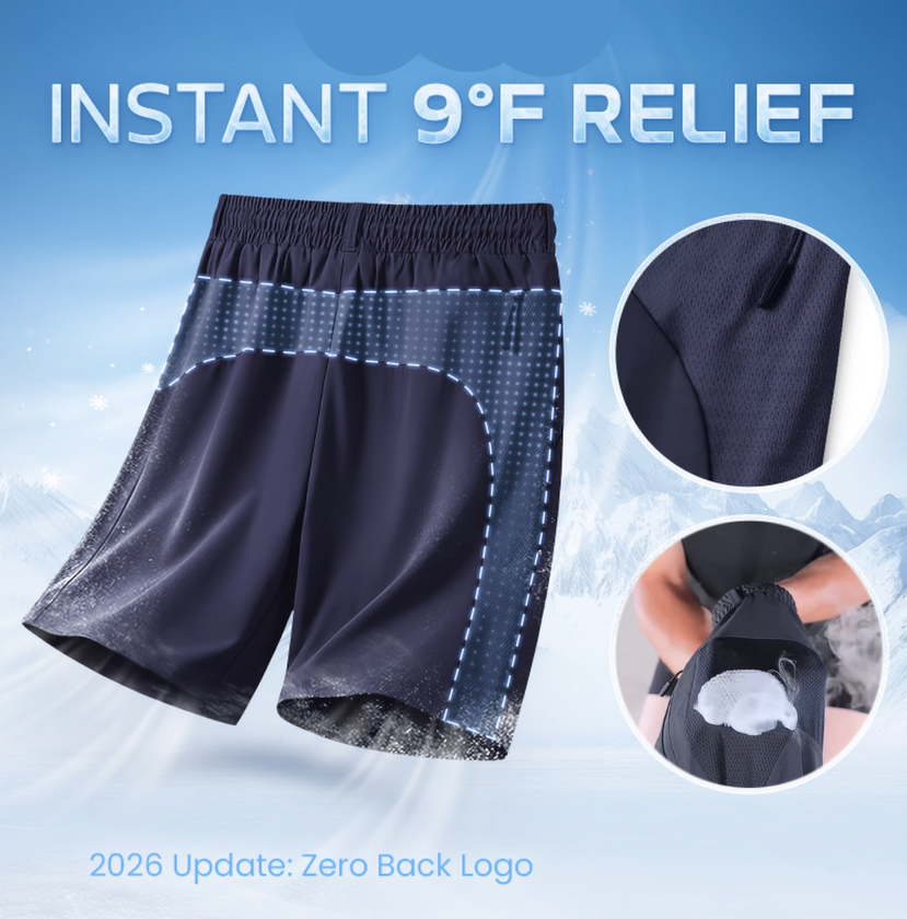 Hygo ArcticMove - Ultra-Breathable Ice Silk Stretch Shorts