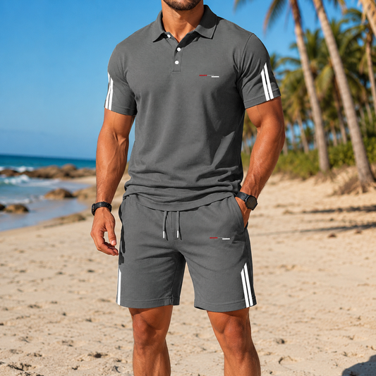⏰ Last Day: 50% OFF! 🔥 Men's Summer Polo & Shorts Set
