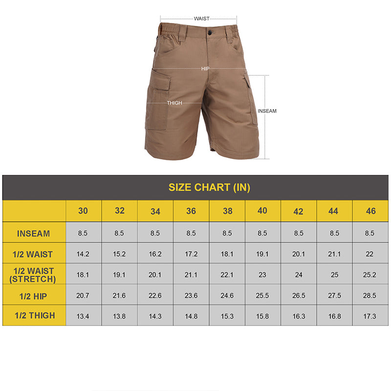 HygoSport Men’s Ripstop Cargo Work Shorts