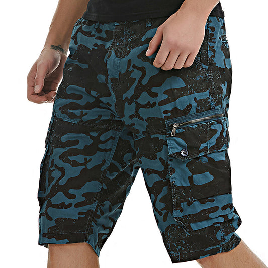 Hygosport Men's Camo Loose Multi-pocket Shorts