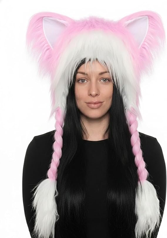 ⚡ Flash Sale – Fluffy Cat Ear Hat | Halloween & Christmas Cozy Plush Headwear