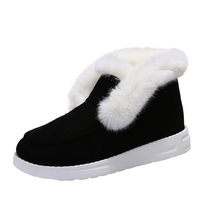 Women's Cozy Fur-Lined Slip-On Ankle Boots