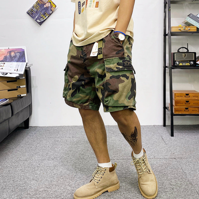 Hygosport Classic Camo Men's Japanese Multi-pocket Design Outdoor Shorts