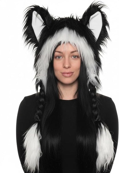 ⚡ Flash Sale – Fluffy Cat Ear Hat | Halloween & Christmas Cozy Plush Headwear