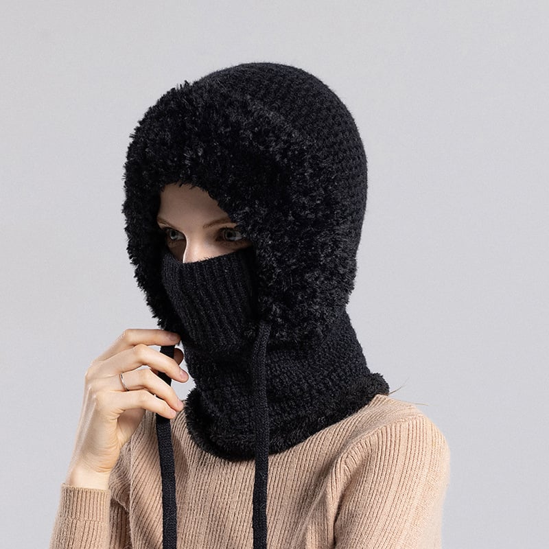 🔥Women's Plush-Lined Knitted Hood & Neck Warmer