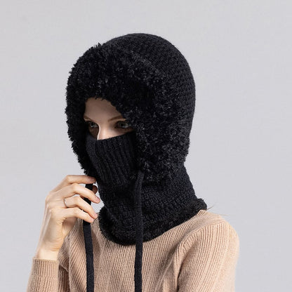 🔥Women's Plush-Lined Knitted Hood & Neck Warmer