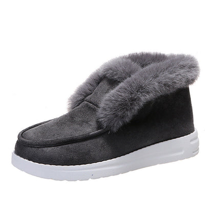 Women's Cozy Fur-Lined Slip-On Ankle Boots