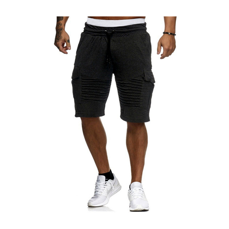 Hygosport Men's Basic Daily Solid Colored Drawstring Shorts- Buy 2 Get Free Shipping