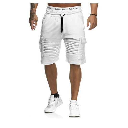 Hygosport Men's Basic Daily Solid Colored Drawstring Shorts- Buy 2 Get Free Shipping