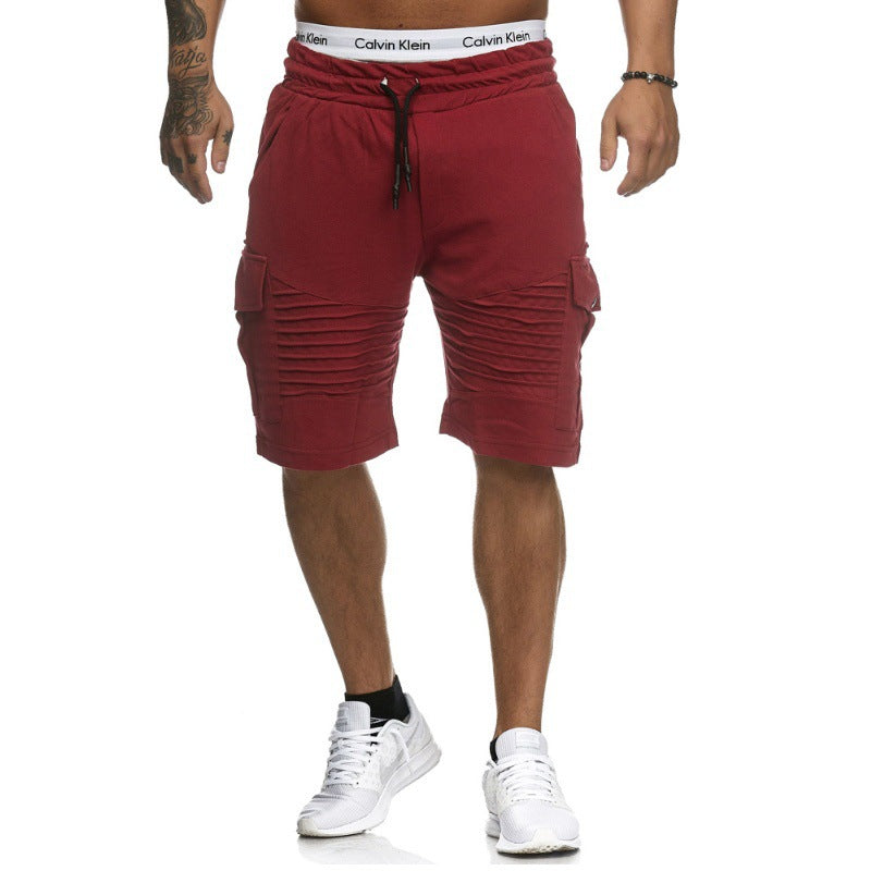 Hygosport Men's Basic Daily Solid Colored Drawstring Shorts- Buy 2 Get Free Shipping