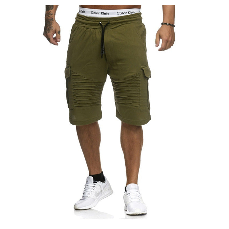 Hygosport Men's Basic Daily Solid Colored Drawstring Shorts- Buy 2 Get Free Shipping