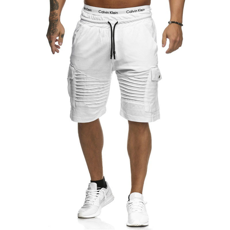 Hygosport Men's Basic Daily Solid Colored Drawstring Shorts- Buy 2 Get Free Shipping