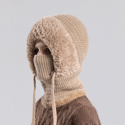 🔥Women's Plush-Lined Knitted Hood & Neck Warmer