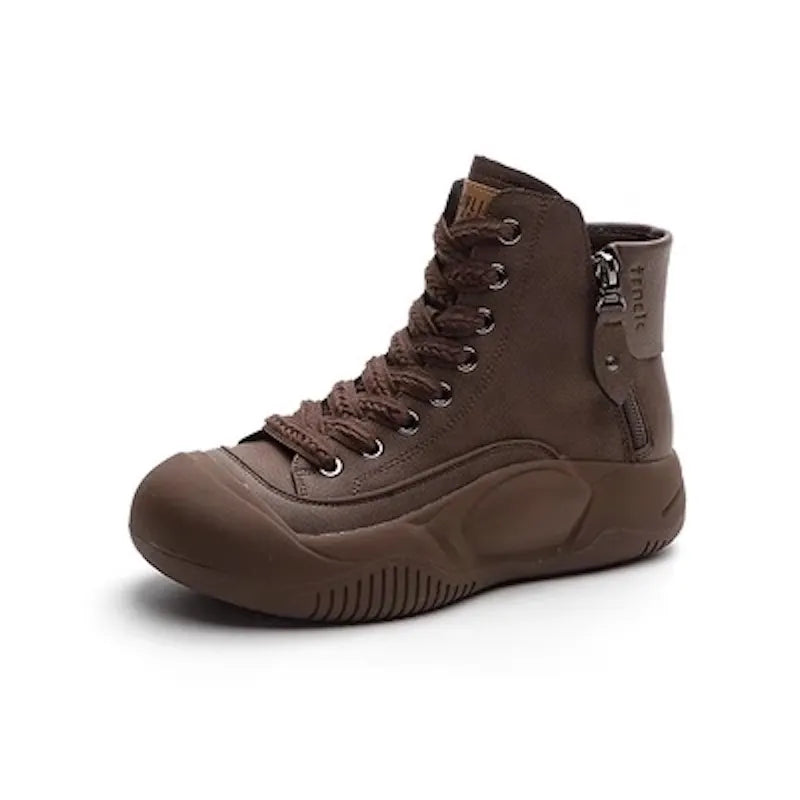 Hygo Women's Vintage Leather Comfort Ankle Boots
