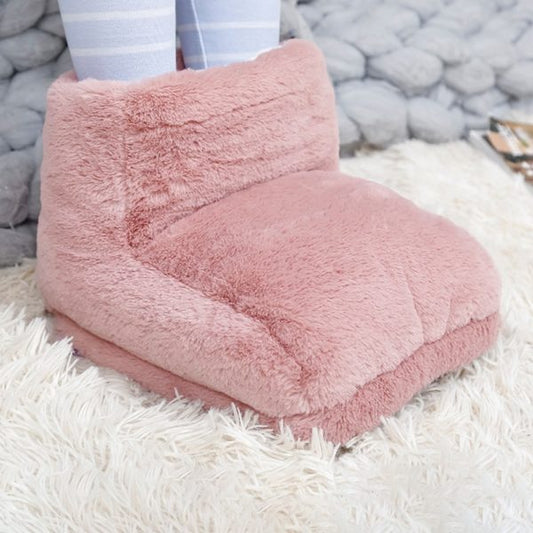 USB Charging Heated Foot Warmer – Soft Plush Heating Pad