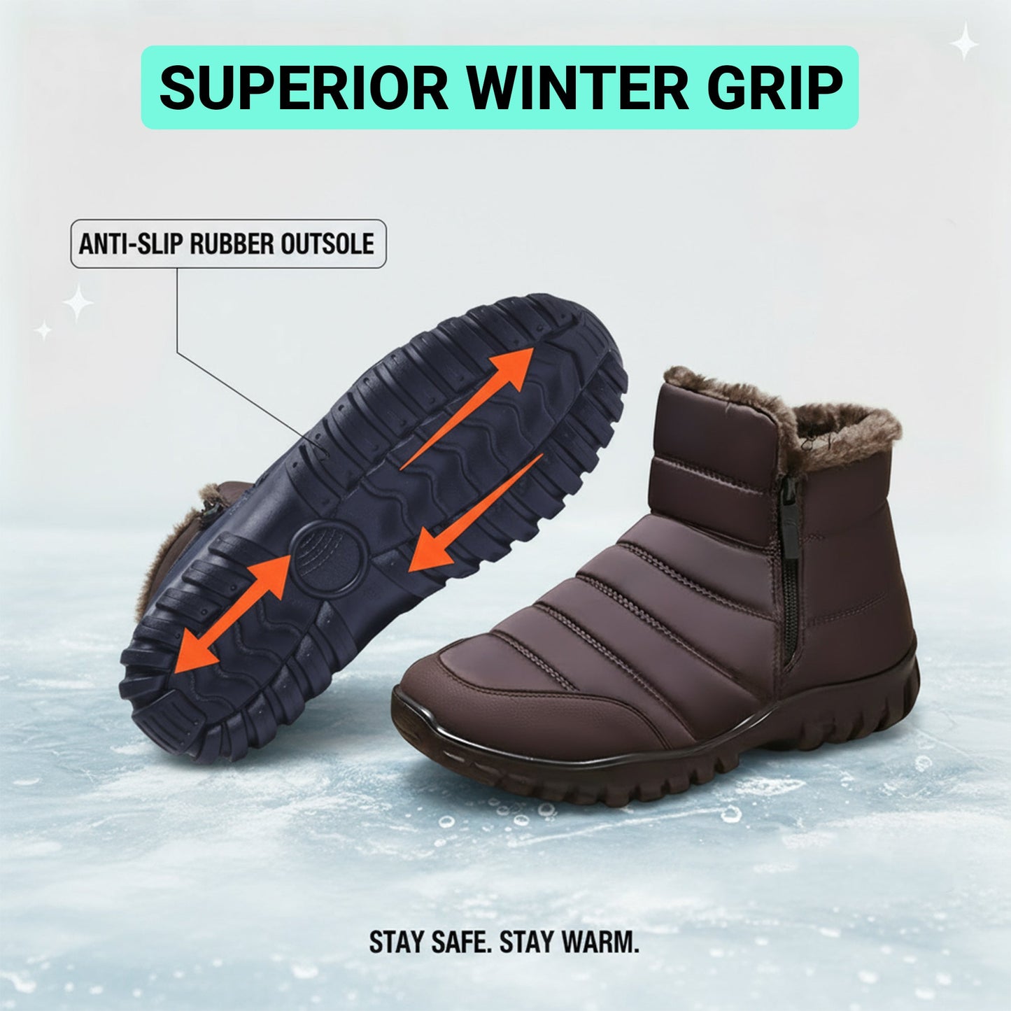 Thick Warm Cotton Zipper Shoes – Cozy Feet & Comfortable Fit