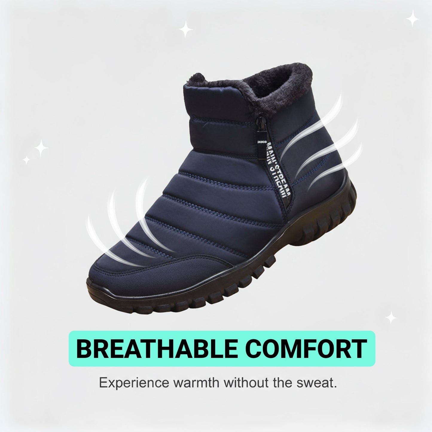 Thick Warm Cotton Zipper Shoes – Cozy Feet & Comfortable Fit