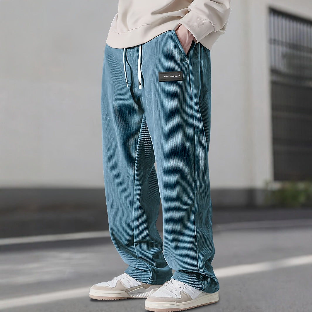 Men's Relaxed Fit Corduroy Drawstring Pants – Soft & Comfortable