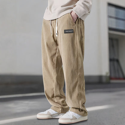 Men's Relaxed Fit Corduroy Drawstring Pants – Soft & Comfortable