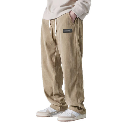 Men's Relaxed Fit Corduroy Drawstring Pants – Soft & Comfortable