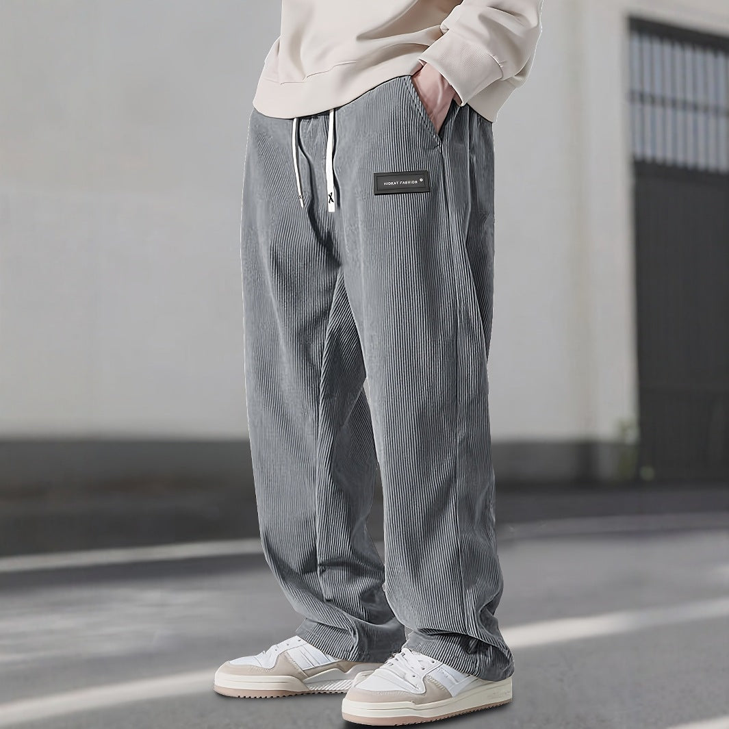 Men's Relaxed Fit Corduroy Drawstring Pants – Soft & Comfortable