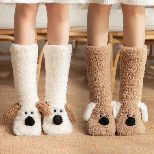 Hygo Ultra-thick Cute Puppy Slipper Home Socks