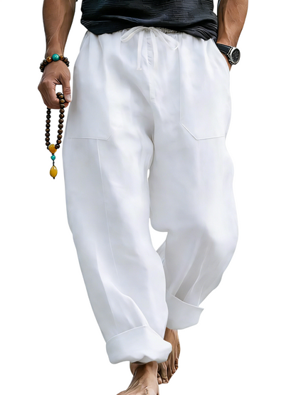 Men’s Linen Blend Loose Fit Pants