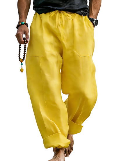 Men’s Linen Blend Loose Fit Pants