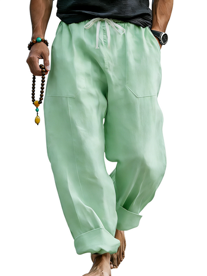Men’s Linen Blend Loose Fit Pants