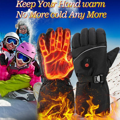 Electric Heated Gloves – 3 Heat Settings | Touchscreen Winter Gloves