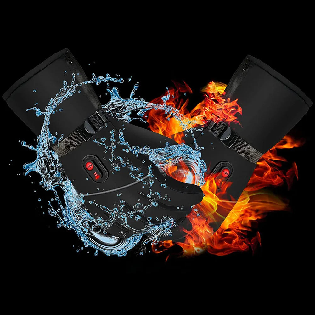 Electric Heated Gloves – 3 Heat Settings | Touchscreen Winter Gloves