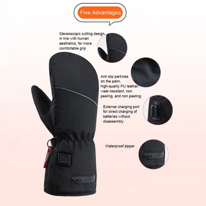USB Heated Winter Gloves – Dual-Sided Heating | Waterproof & Anti-Slip