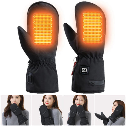 USB Heated Winter Gloves – Dual-Sided Heating | Waterproof & Anti-Slip