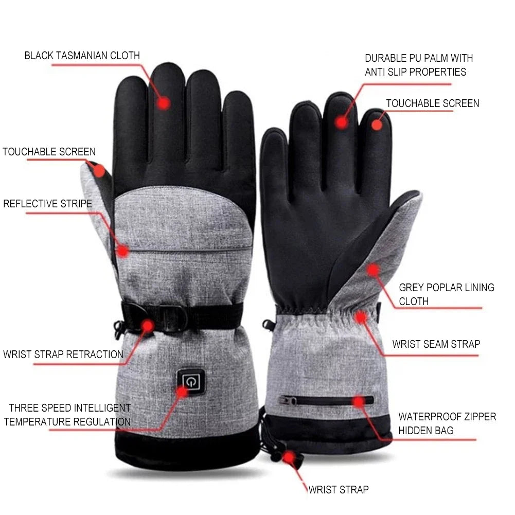 Hygo Electric Heated Winter Gloves – 3 Heat Settings | Up to 8 Hours of Warmth
