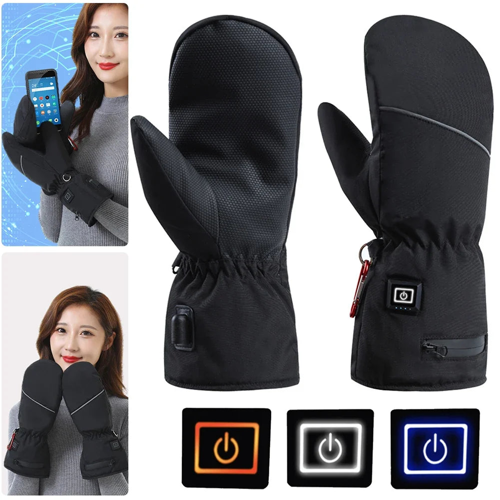 USB Heated Winter Gloves – Dual-Sided Heating | Waterproof & Anti-Slip
