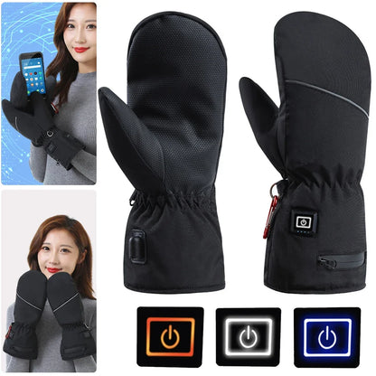 USB Heated Winter Gloves – Dual-Sided Heating | Waterproof & Anti-Slip