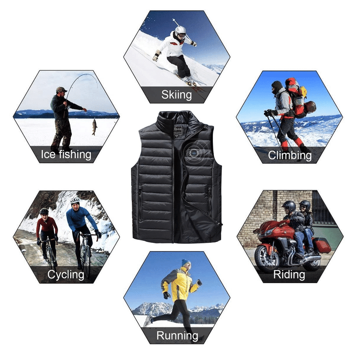 Electrically heated down vest