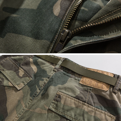 Hygosport Classic Camo Men's Japanese Multi-pocket Design Outdoor Shorts