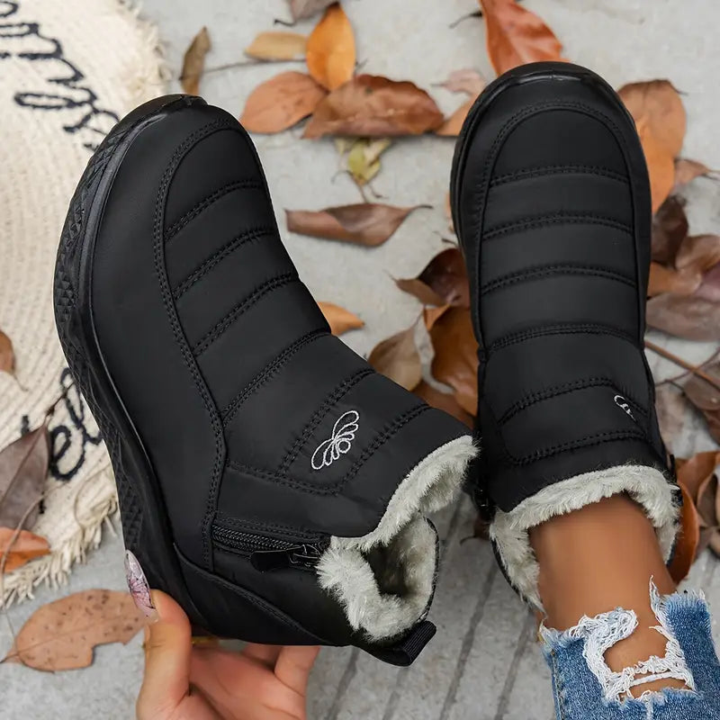Women’s Insulated Snow Boots – Waterproof, Non-Slip & Fur Lined | Comfortable Warm Winter Shoes for Mature Women