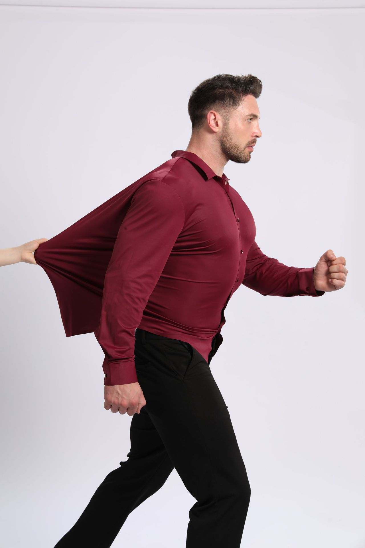 Men's Ice-Cool Silky-Smooth Wrinkle-Resistant Large-Size Shirt